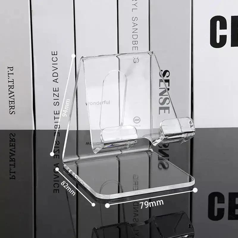 Tablet Accessory - Transparent Acrylic Phone Stand, Minimalist Clear