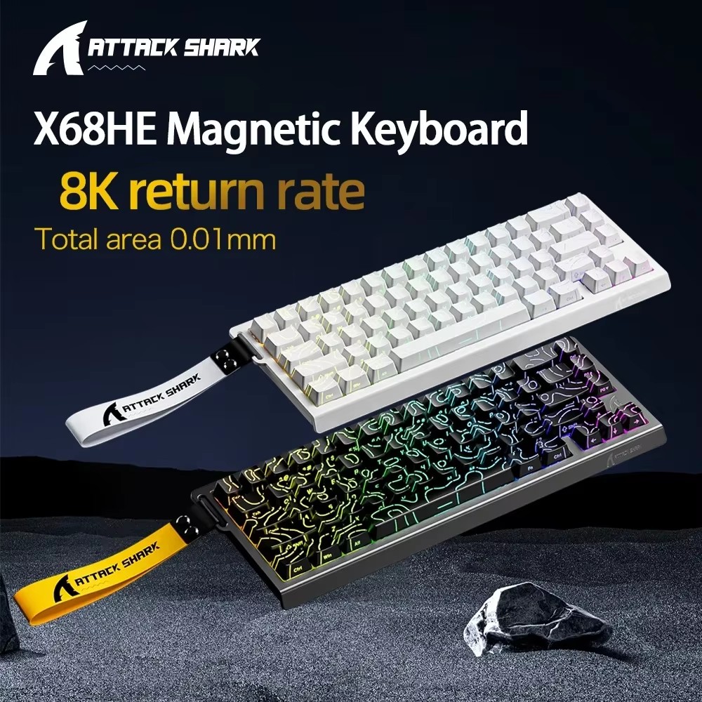 Tablet Accessories Gifts - ATTACK SHARK X68HE Magnetic Mechanical Keyboard
