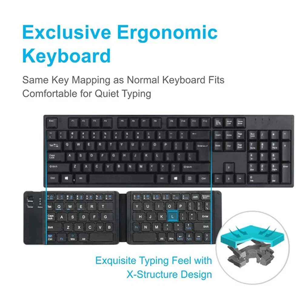 Folding Bluetooth Keyboard For - Tablet Accessories Keyboard 评论和价格