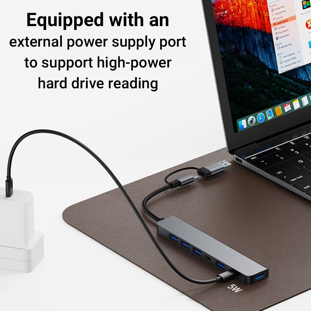 7-in-1 Dual-Head USB-C&USB Doc - Tablet Accessories For Reading 评论和价格