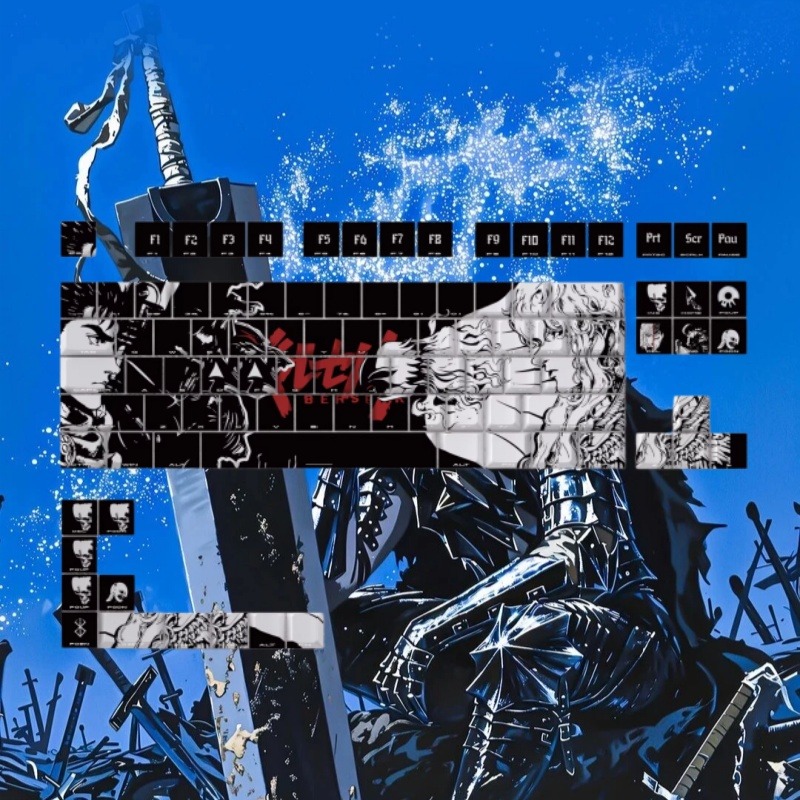 BERSERK Theme Anime Keycap 98  - Tablet Accessories Gifts 评论和价格