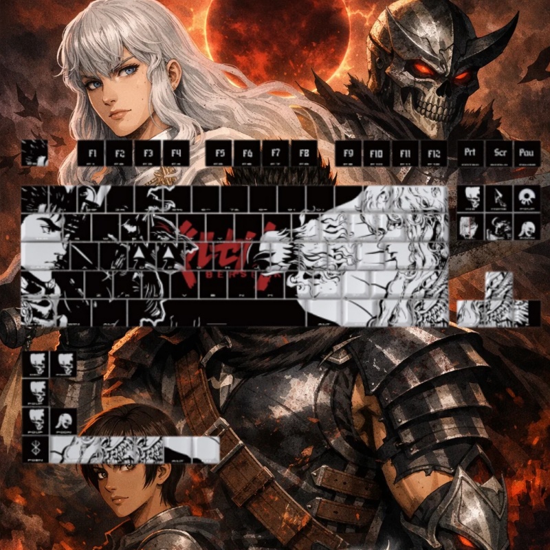 BERSERK Theme Anime Keycap 98  - Tablet Accessories Gifts 评论和价格
