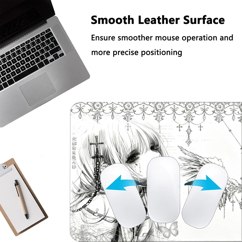 Leather Mousepad Black White A - Tablet With All Accessories 评论和价格