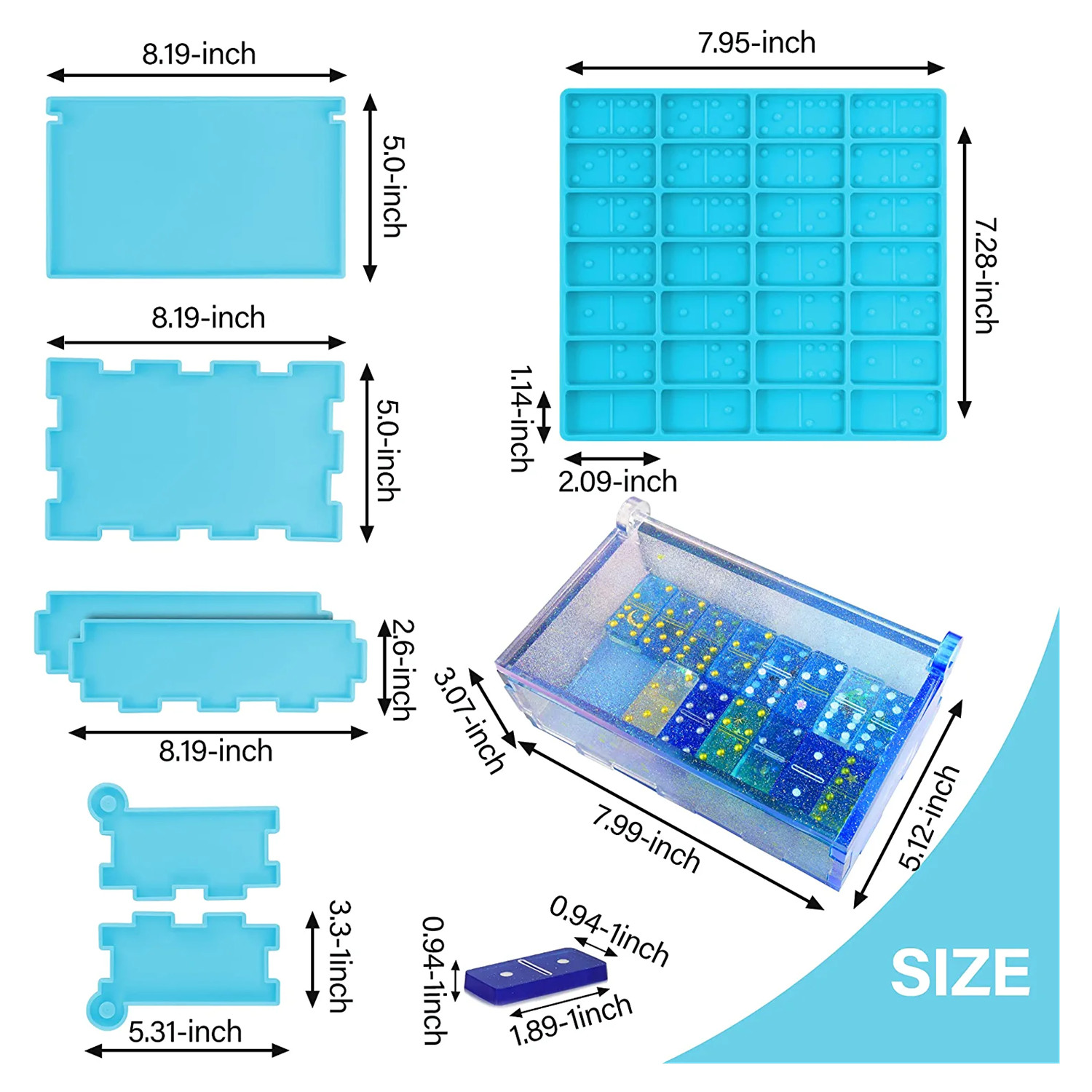 Domino Molds Silicone Epoxy Re - Tablet Accessories Kit 评论和价格